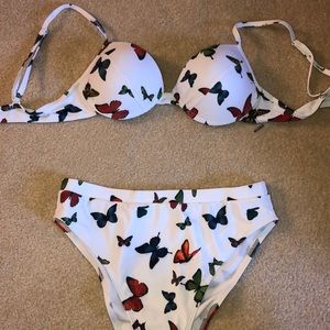High waisted butterfly bikini